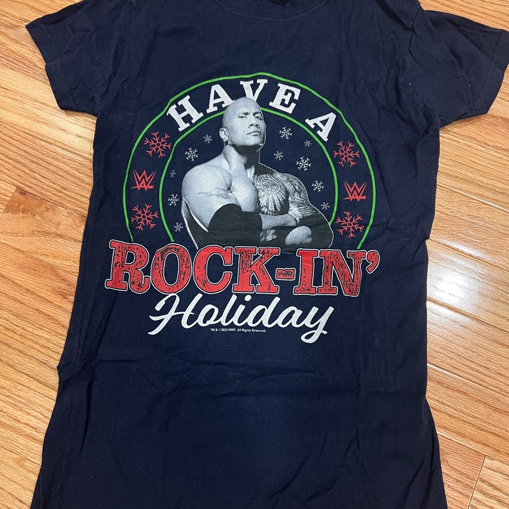 The Rock- Christmas/Holiday T shirt- size small- runs small
